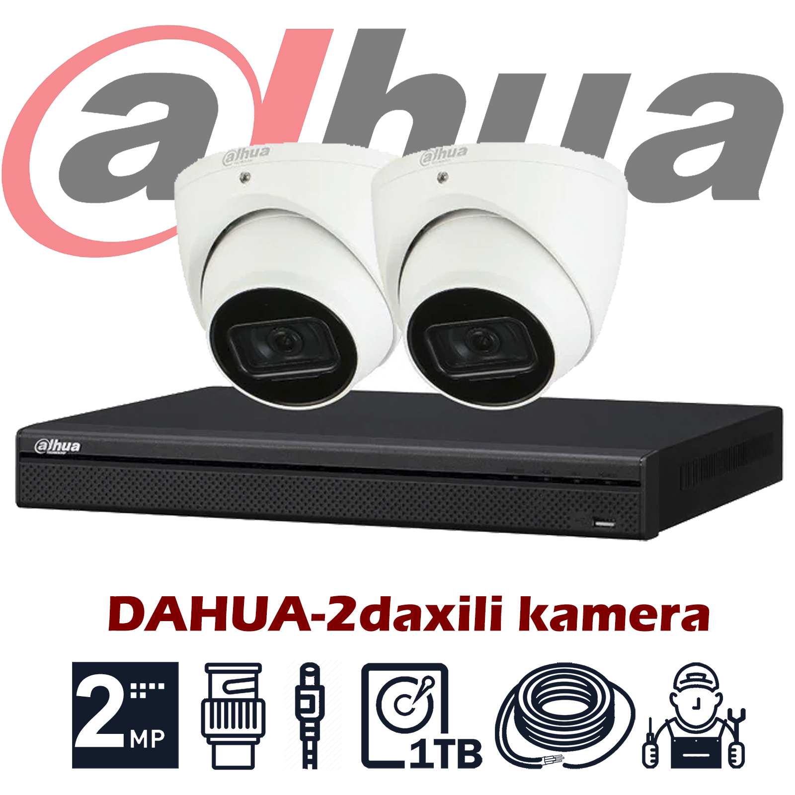 DAHUA-2daxili kamera dəsti